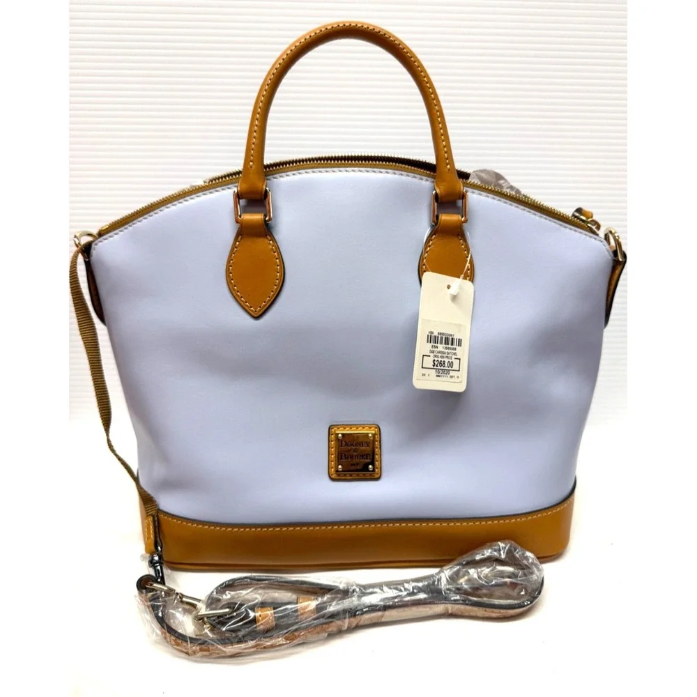 Dooney & Bourke Leather Carissa Satchel GLACIER BLUE PERIWINKLE GORGEOUS